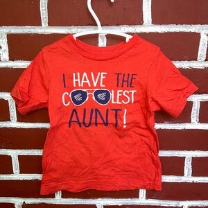 Place | “I have coolest aunt!” Orange t-shirt | size 2T